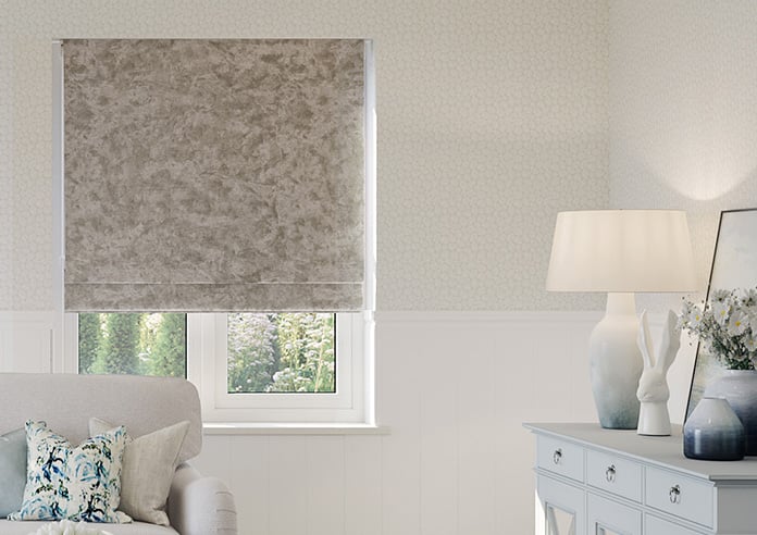 Crushed Velvet, Champagne - Twist&Fit Roman Blind - Image 3